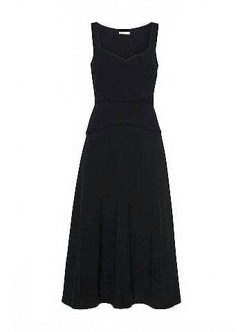 Ulla Johnson Vivi Sweetheart Midi Dress in Noir (view 2)