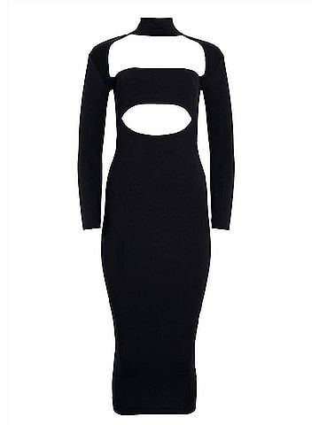 Ser.O.Ya Zeena Midi Dress in Black (view 1)
