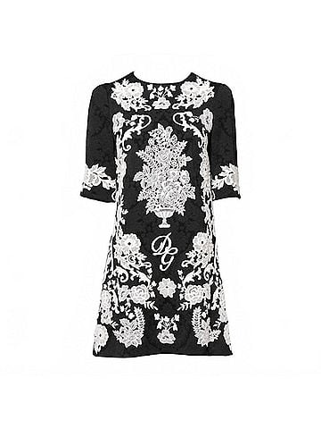 Dolce & Gabbana Women's Embroidered Floral Dress in Black (view 2)