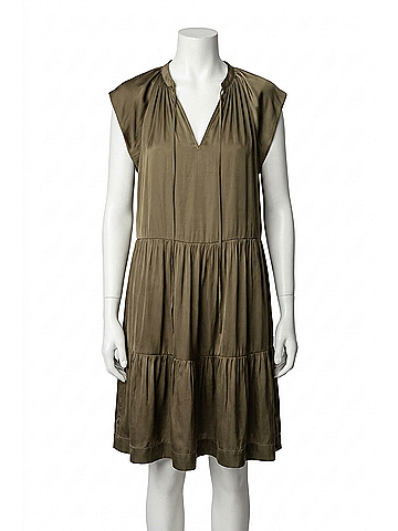 Zadig & Voltaire Rito Satin Dress in Laurier (view 1)