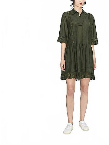 Zadig & Voltaire Rosea Mini Dress in Green (view 2)