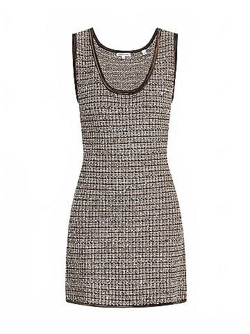 Veronica Beard Basette Tweed Knit Dress in Beige (view 1)