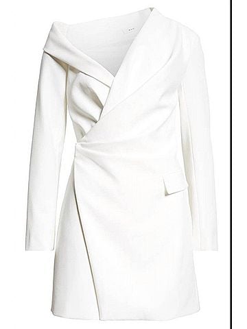 A.L.C. Skyla One-Shoulder Long Sleeve Mini Dress in Daikon (view 1)
