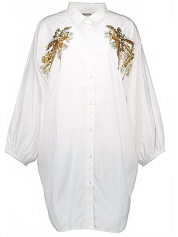Essentiel Antwerp Women's Frilled Dress in White (view 1)