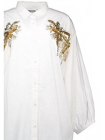 Essentiel Antwerp Women's Frilled Dress in White (view 2)