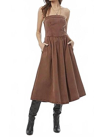 Young Fabulous & Broke Donna Day Dress in Sepia (view 2)