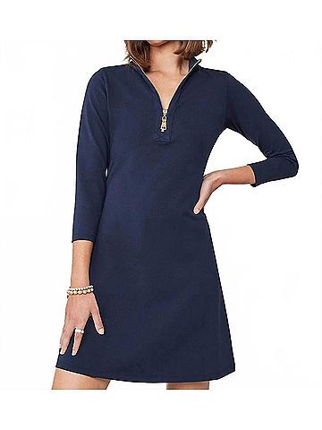 Spartina 449 Nora Half Zip Dress in Slate Blue (view 2)