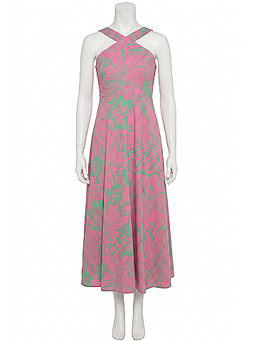 Southern Tide Anniston Petal Paradise Maxi Dress in Very Berry (view 1)