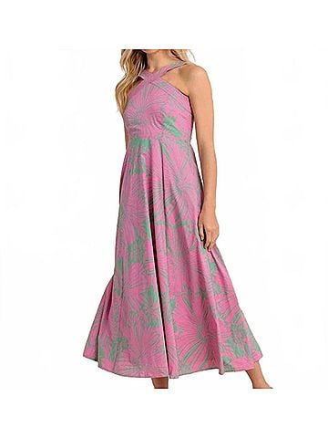 Southern Tide Anniston Petal Paradise Maxi Dress in Very Berry (view 2)