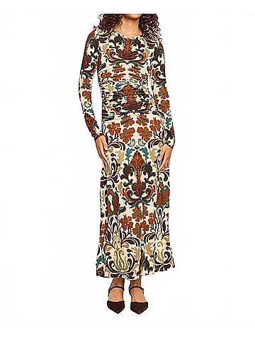 Cara Cara Maisy Long Sleeve Dress in Mira Stone (view 2)