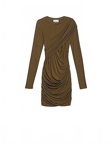 Isabel Marant Denise Mini Dress in Khaki (view 1)