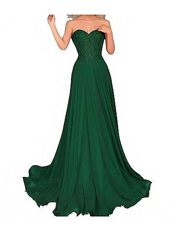 Clarisse Strapless Fit And Flare Maxi Dress in Forest Green (view 2)