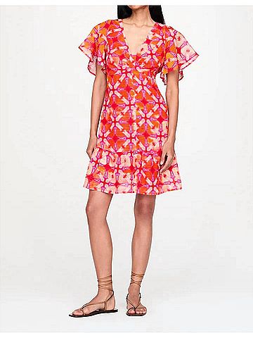 Marie Oliver Carmina Dress in Guava (view 2)
