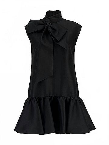 Zimmermann Hypnotic Bow Mini Dress in Black (view 1)