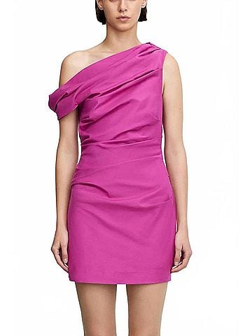 Acler Bepton Mini Dress in Electric Plum (view 2)