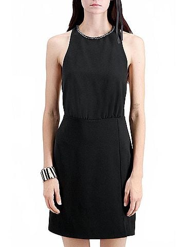 The Kooples Backless Crepe Star Dress in Bla01 (view 2)