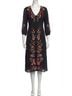 Johnny Was Black Button Front Dress in Black Size M - photo 1