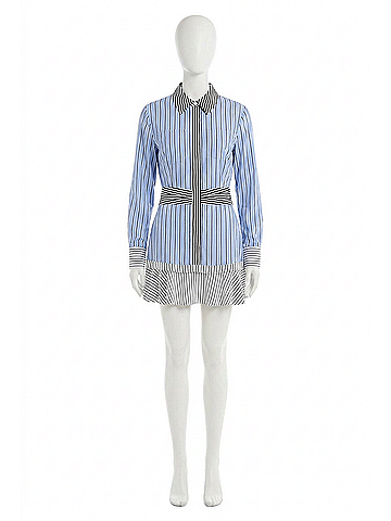 Ramy Brook Solana Striped Mini Shirtdress in Mucas (view 1)