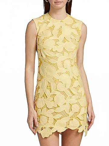 SIMKHAI Mickie Sleveless Mini Dress in Buttercream (view 2)