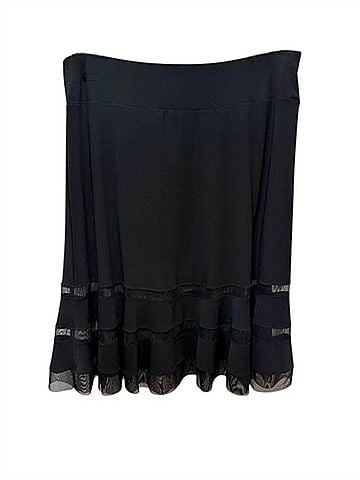 Joseph Ribkoff Women Ruffle Hemline With Tiered Tuelle Dress in Black (view 1)