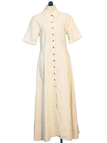 DL1961 Women's Montauk Midi Dress in Flax (view 1)
