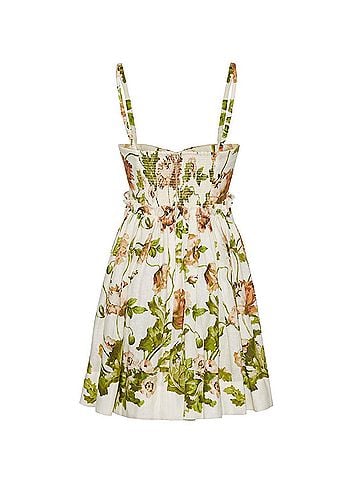 Cara Cara Kori Mini Dress in Lockwood Flora Egret (view 2)