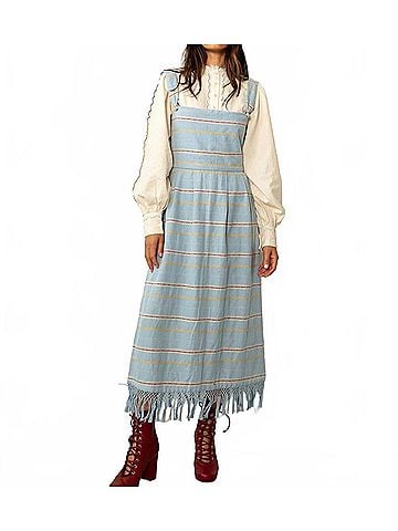 Carolina K Women's Kuna Fringe Dress in Cielo (view 2)