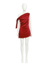 Sofie Solid Red The Delphine Mini Dress in Red Size S - photo 1