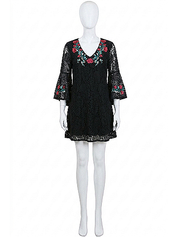 Umgee Dance The Night Away Dress in Black (view 1)
