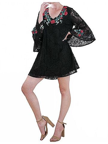 Umgee Dance The Night Away Dress in Black (view 2)