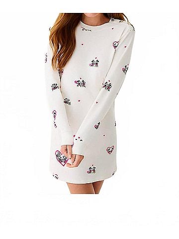 Lilly Pulitzer Ballad Long Sleeve Dress in Coconut Disney Half Drop (view 2)