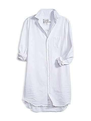 Frank & Eileen Women's Mary Classic Shirtdress in White (view 1)