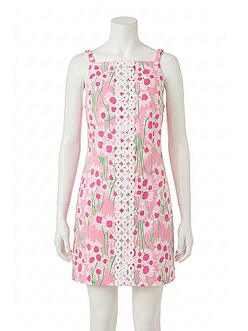 Lilly Pulitzer Delores Sleeveless Romper in Conch Shell Pink Sunny Daisies (view 1)