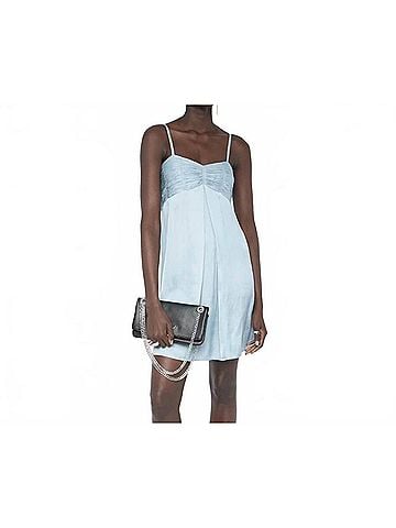 Zadig & Voltaire Rippies Satin Dress in Sky Blue (view 2)