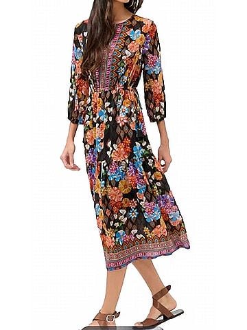 Johnny Was Tabitha Tiered Dress in Gerbera (view 2)
