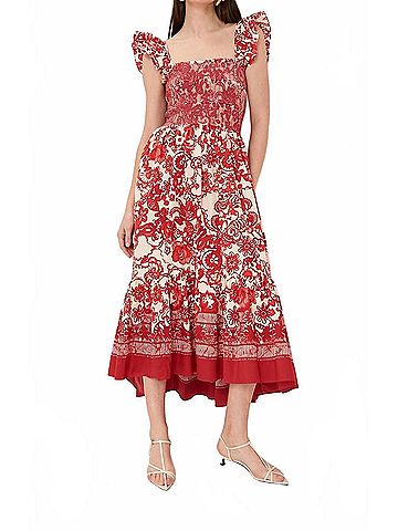 Cara Cara Ruby Dress in Dentelle Coral (view 2)