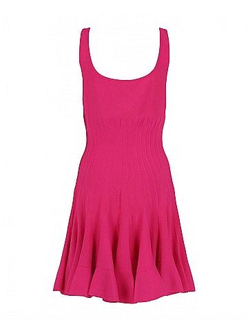 Alexander McQueen Women's Sleeveless Ruffle Dress in Pink (view 2)