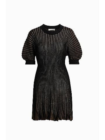 Ulla Johnson Women's Talie Puff Sleeve Mini Dress in Noir (view 1)