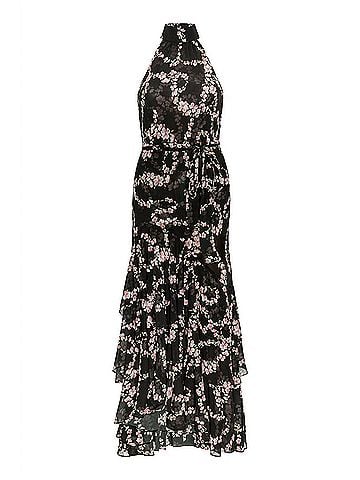 MISA Los Angeles Eliana Dress in Chained Blossom Chiffon (view 1)