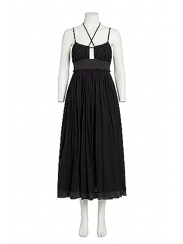 Ulla Johnson Women's Freya Adjustable Straps Cut-Out Dress in Noir (view 1)