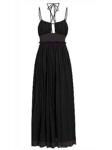 Ulla Johnson Women's Freya Adjustable Straps Cut-Out Dress in Noir (view 2)