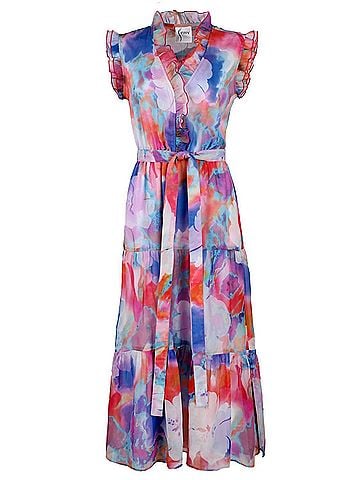 Finley Maui Printed Kat Dress in Lavendar (view 1)