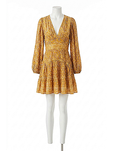 Ulla Johnson Hayana Mini Dress in Citrine (view 1)