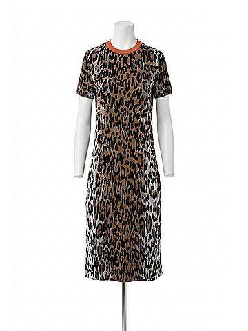 Stella McCartney Cheetah Print T-Shirt Dress in Multi (view 1)