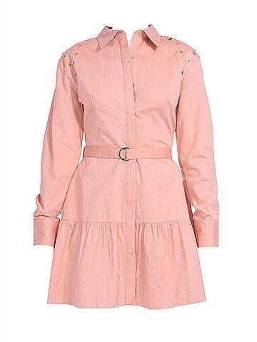 Karina Grimaldi Jolene Mini Dress in Dusty Rose (view 1)