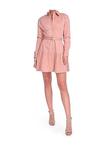 Karina Grimaldi Jolene Mini Dress in Dusty Rose (view 2)
