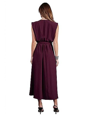 Bishop + Young Aeries Wrap Dress in Bordeaux (view 2)