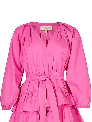 Anna Cate Caroline Dress in Orchid Poplin (view 2)
