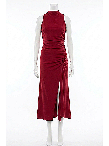Bishop + Young Stroke Of Midnight Elle Halter Dress in Scarlett (view 1)
