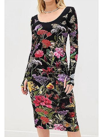 Alice + Olivia Delora Scoop Neck in Secret Garden (view 2)